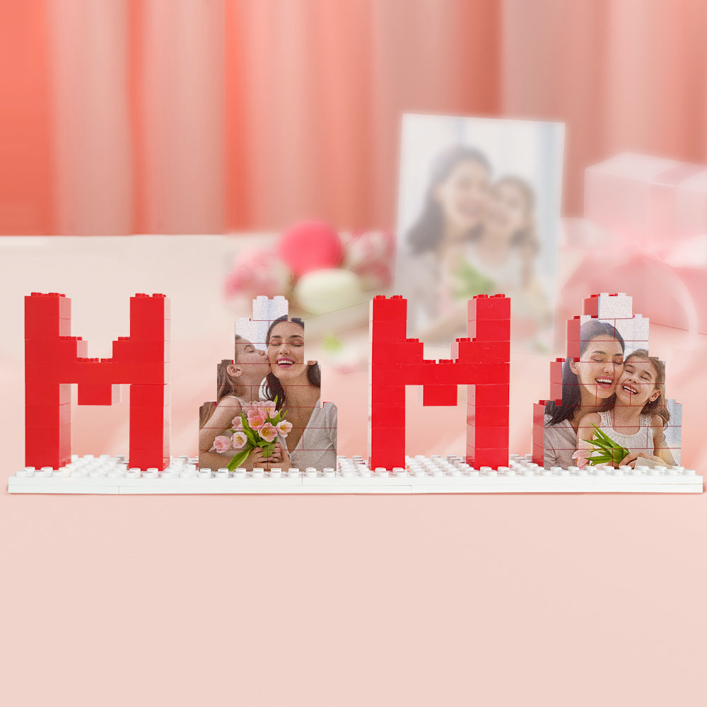 Personalised Mama Photo Building Brick Puzzles Photo Block Mother's Day Gifts - soufeeluk