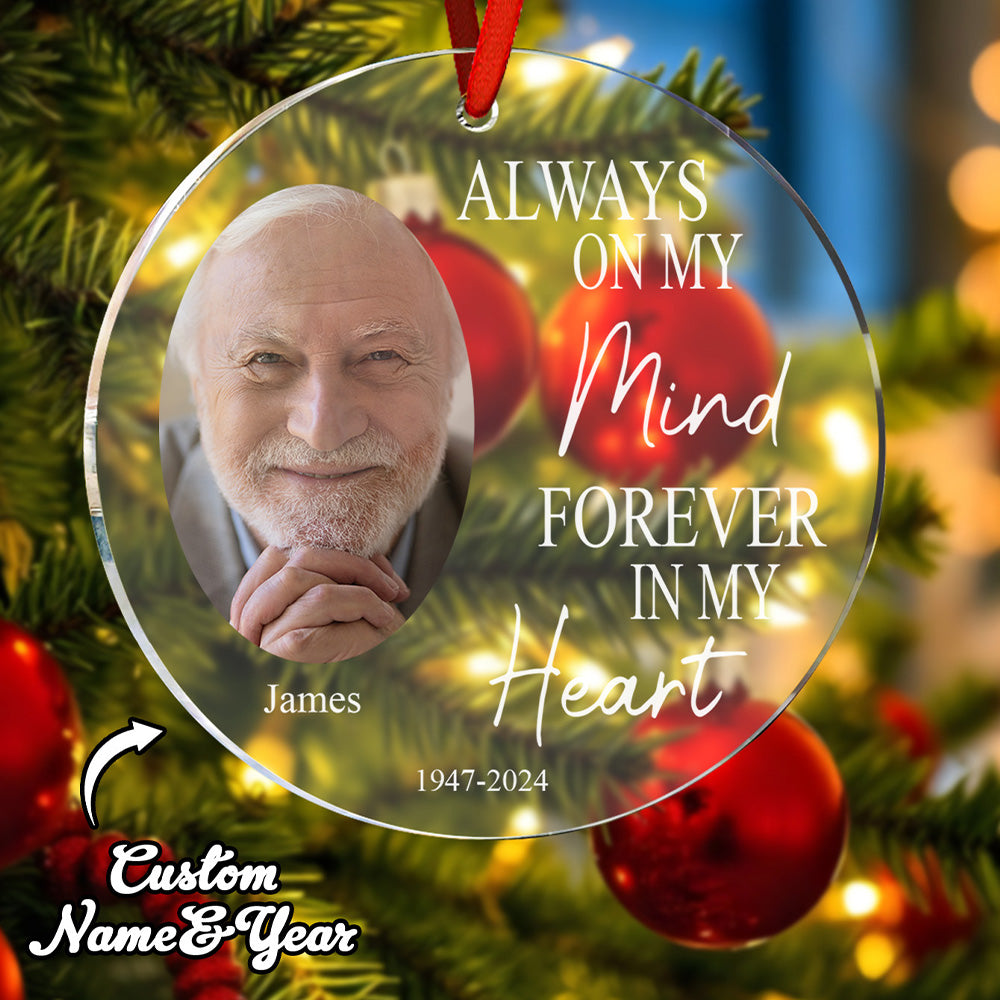 Personalised Christmas Memorial Ornaments with Photo Christmas Ornament for Memorial Gift - soufeeluk