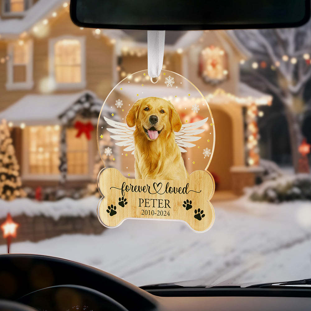 Personalized Pet Memorial Ornament Dog Christmas Ornaments Pet Loss Keepsake Gift for Pet Lovers - soufeeluk