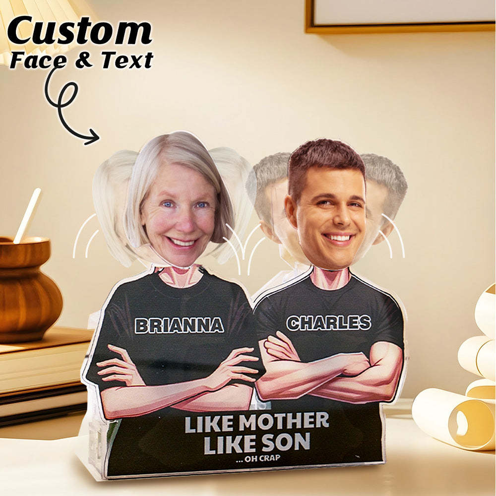 Personalized Face Shaking Head Standee Gift for Dad Mom - soufeeluk