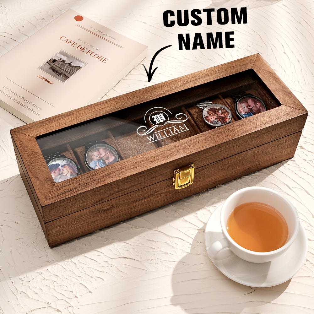 Custom Engraved Watch Box Personalised Watch Storage Case Gift for Men