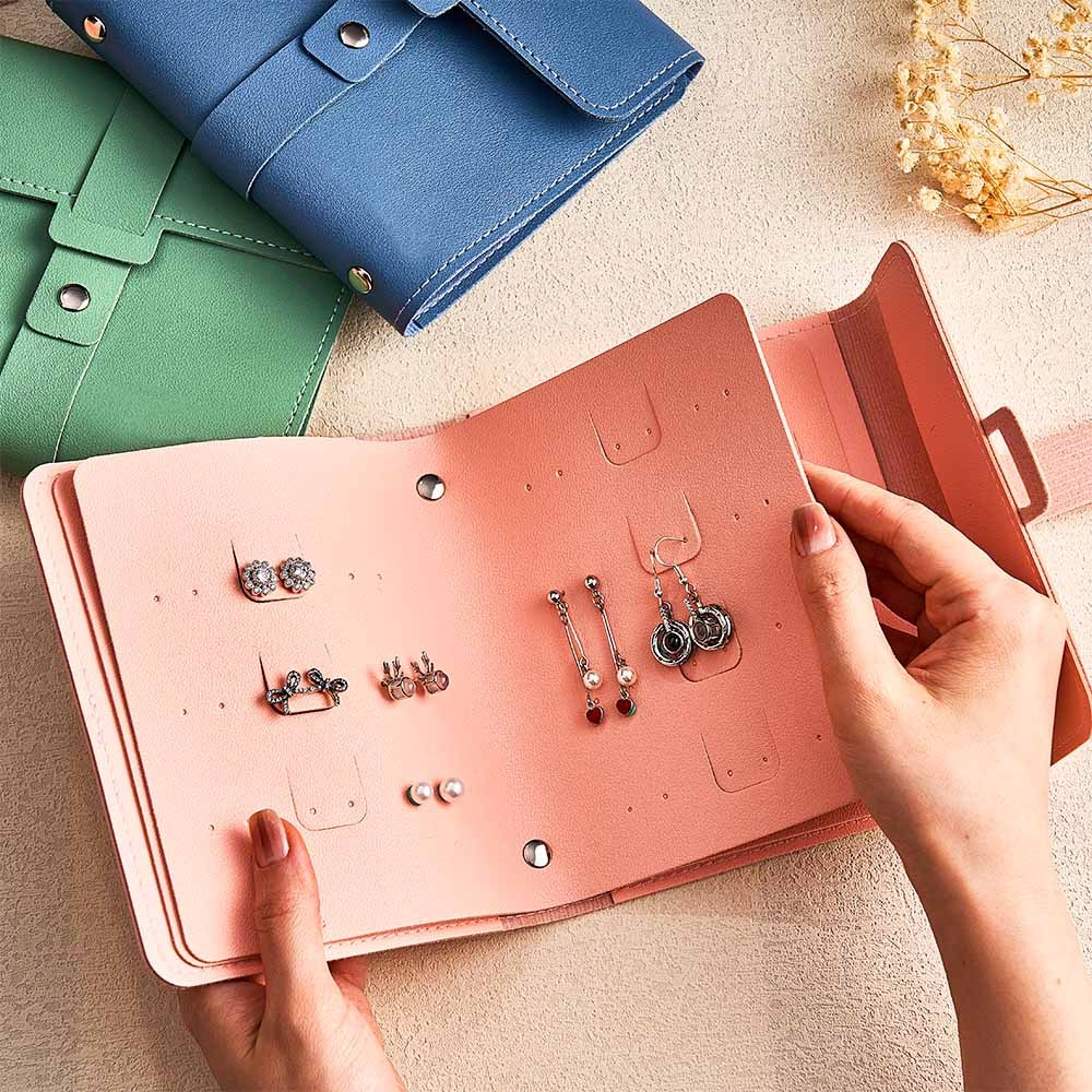 Custom Engraved Earring Storage Bag Multifunctional Personalised Travel Jewellery Organizer Gift for Her - soufeeluk