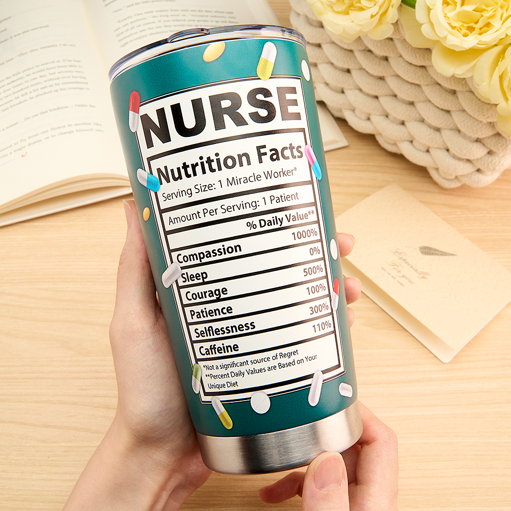 Custom Text and Accessories Tumbler Cup Medical Gift for Nurse