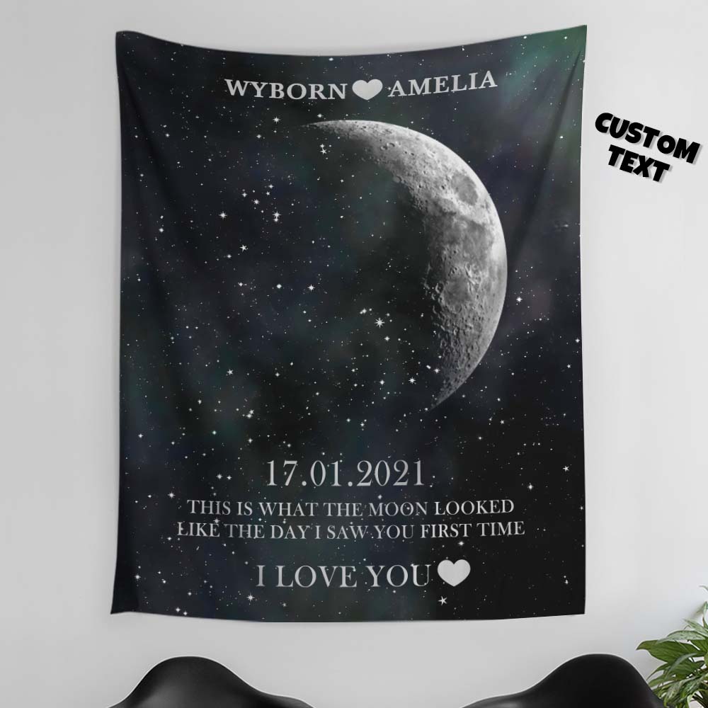 Custom Moon Phase Tapestry Gifts for Her Home Wall Decor - soufeeluk