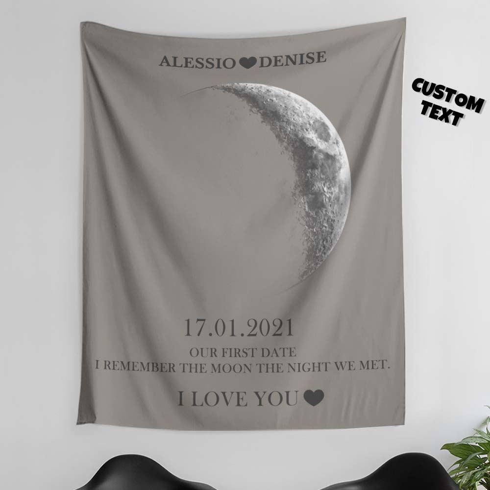 Custom Moon Phase Tapestry Gifts for Her Home Wall Decor - soufeeluk