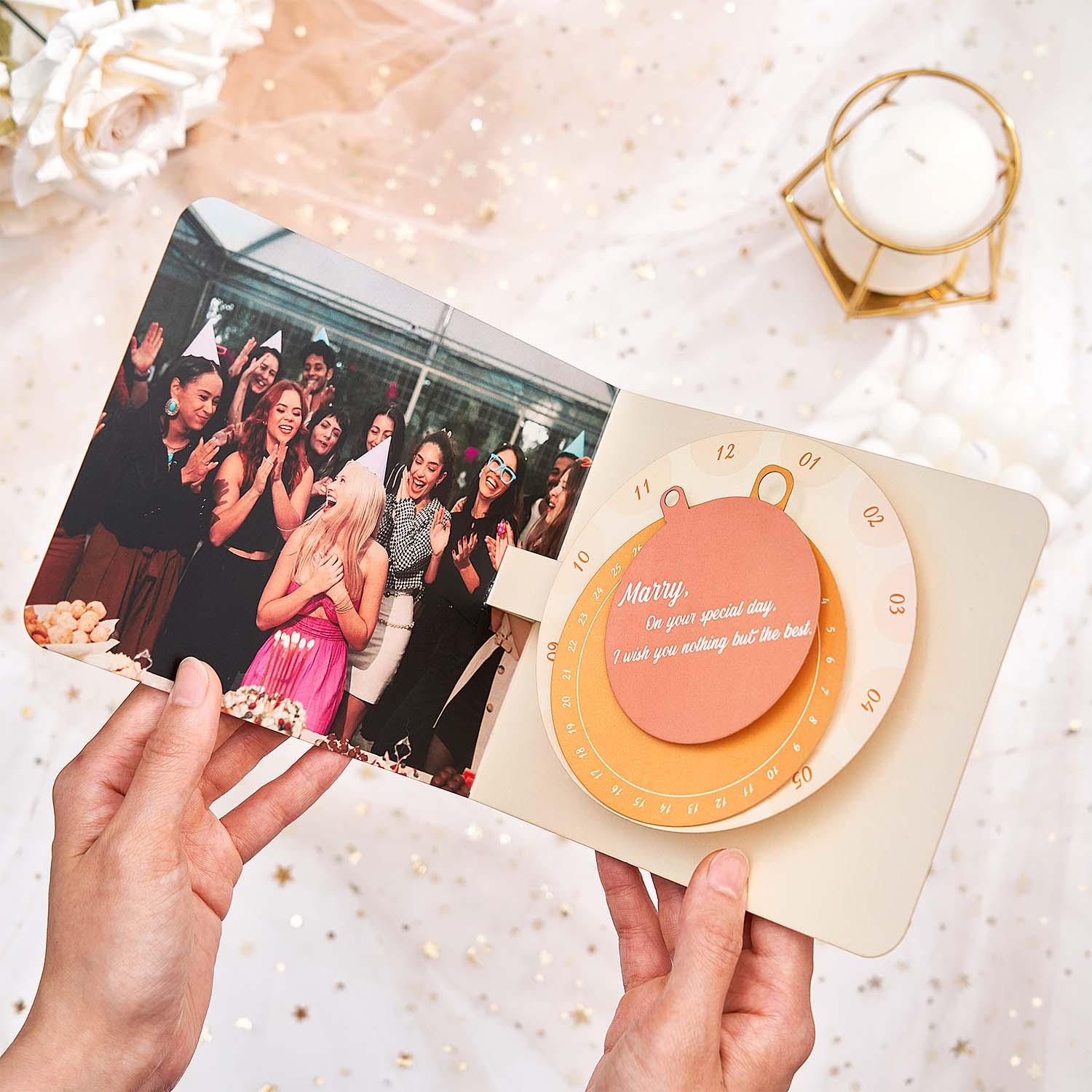 Custom Anniversary Rotating Greeting Card Photo Greeting Card Anniversary Gift Birthday Gift