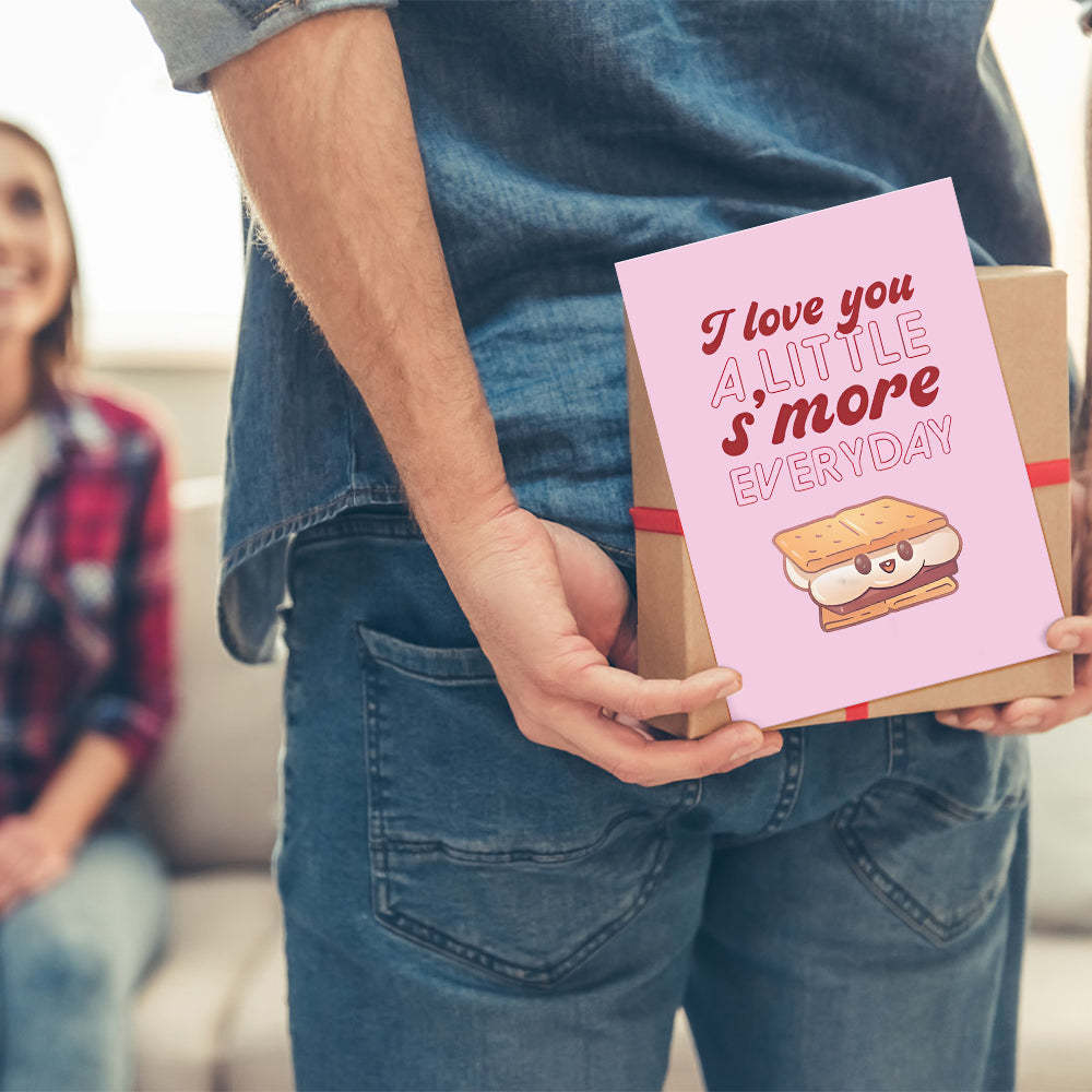 Funny I Love You S'more Cute Pun Valentine's Day Card - soufeeluk