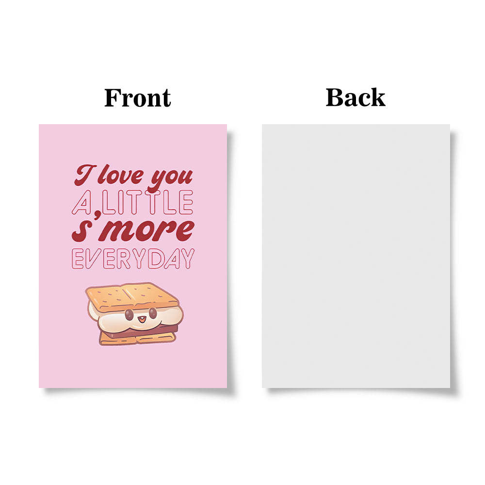 Funny I Love You S'more Cute Pun Valentine's Day Card - soufeeluk