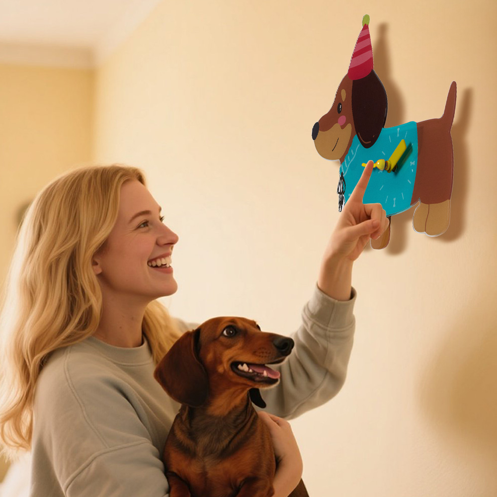 Personalized Pet Wall Clock Custom Wall Clock with Photo Unique Wall Art for Pet Lovers - soufeeluk