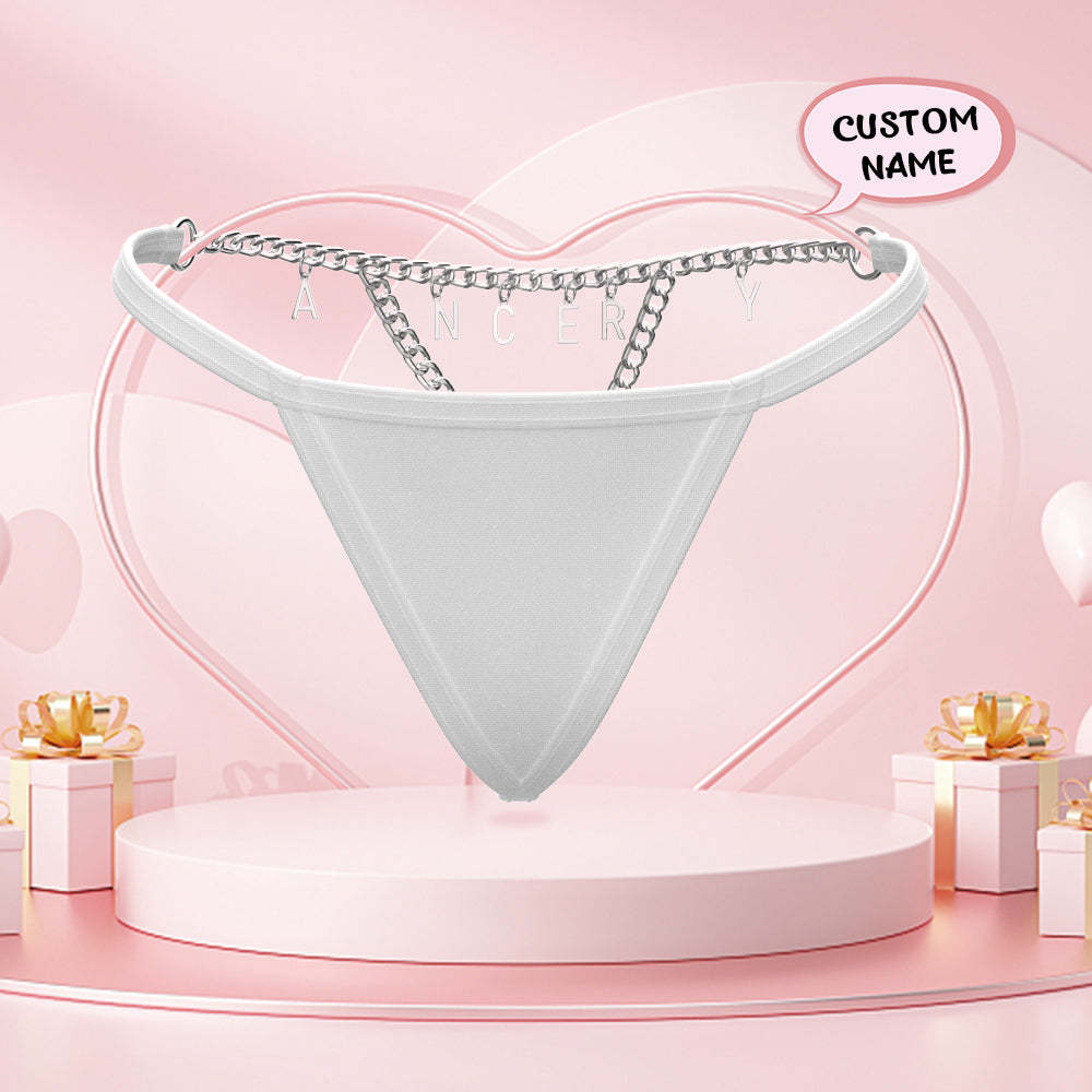 Custom Name Letter Thong Personalized Sexy Waist Chain Thong Gift For Her