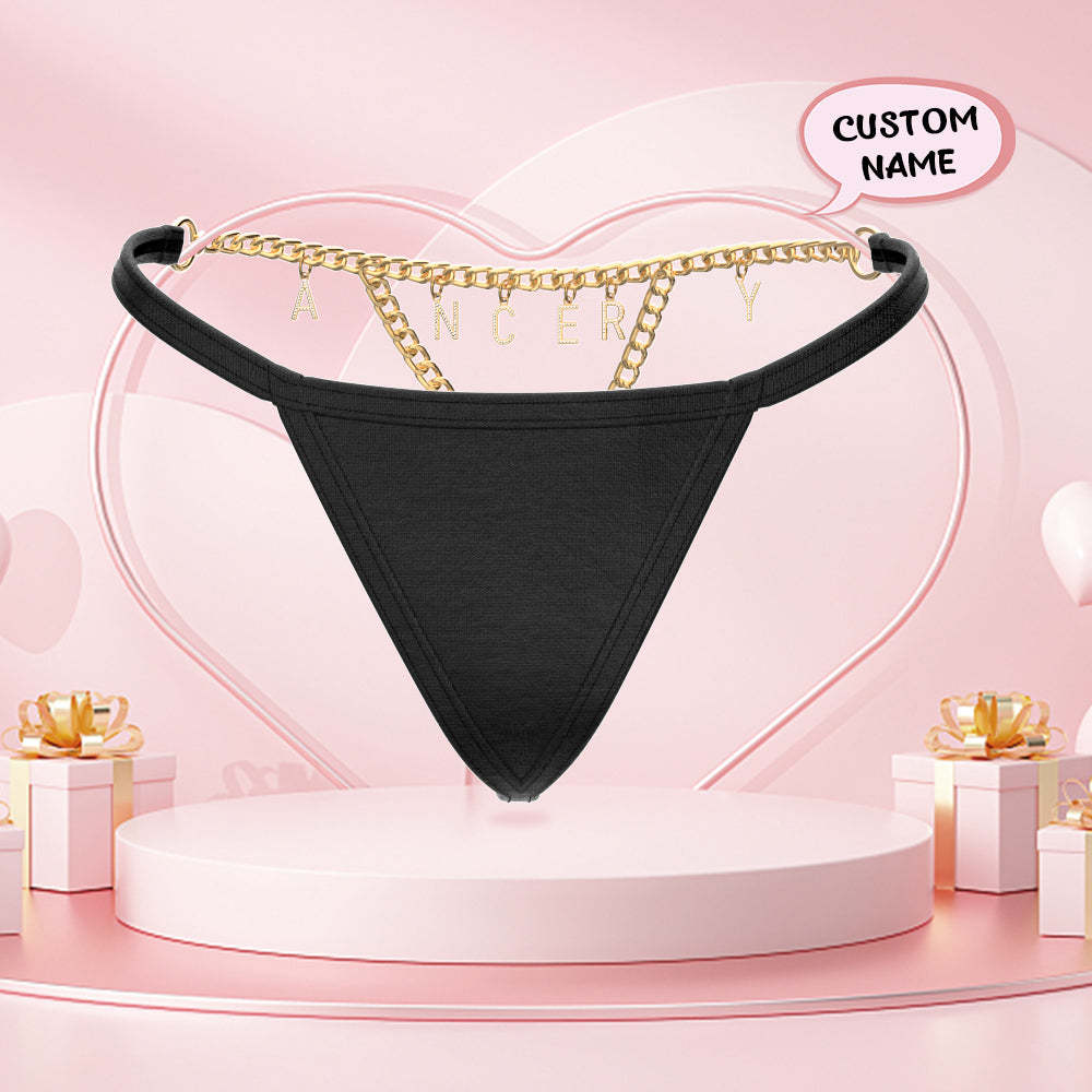 Custom Name Letter Thong Personalized Sexy Waist Chain Thong Gift For Her - soufeeluk