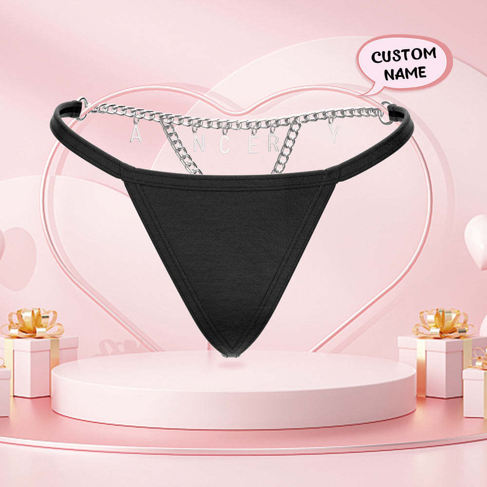 Custom Name Letter Thong Personalized Sexy Waist Chain Thong Gift For Her - soufeeluk