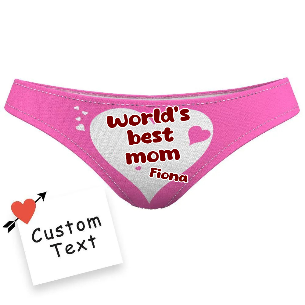 Custom Name Underwear for Mom Underwear World's BEST Mom!