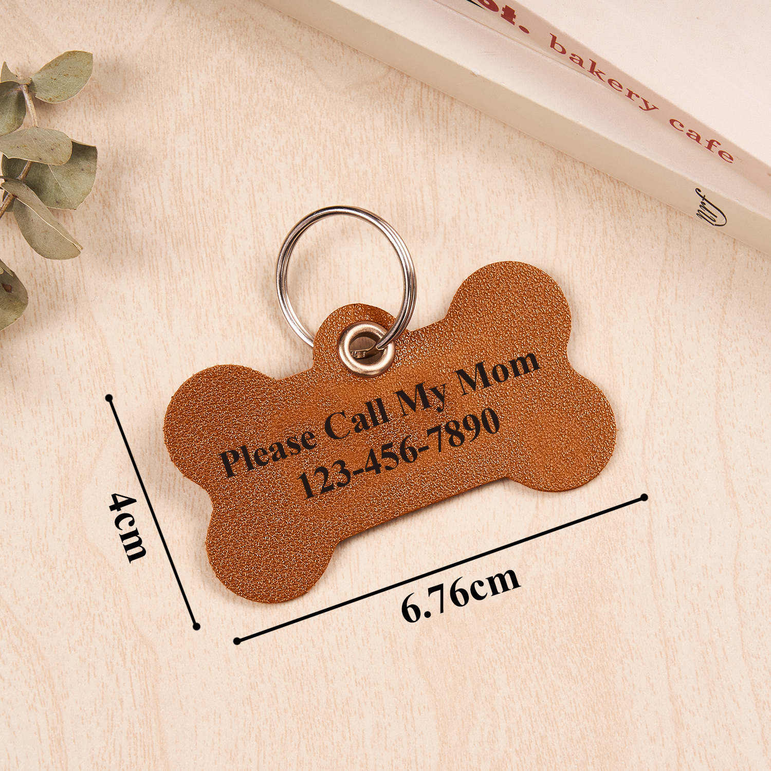 Custom Number Dog Tags Personalized Prevent Lost Pet Pink ID Card - soufeeluk