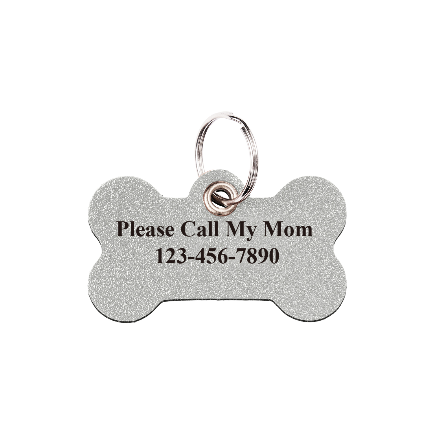 Custom Number Dog Tags Personalized Prevent Lost Pet Gray ID Card - soufeeluk