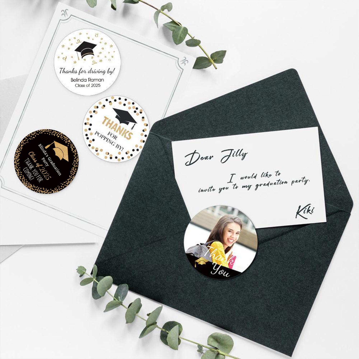 Custom Sticker Graduation Gift Best Wishes