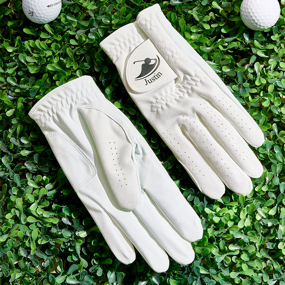 Personalized Golf Glove with Golfer Prints Resistant Sports Glove for Golf Enthusiasts (One Left-hand Glove) - soufeeluk