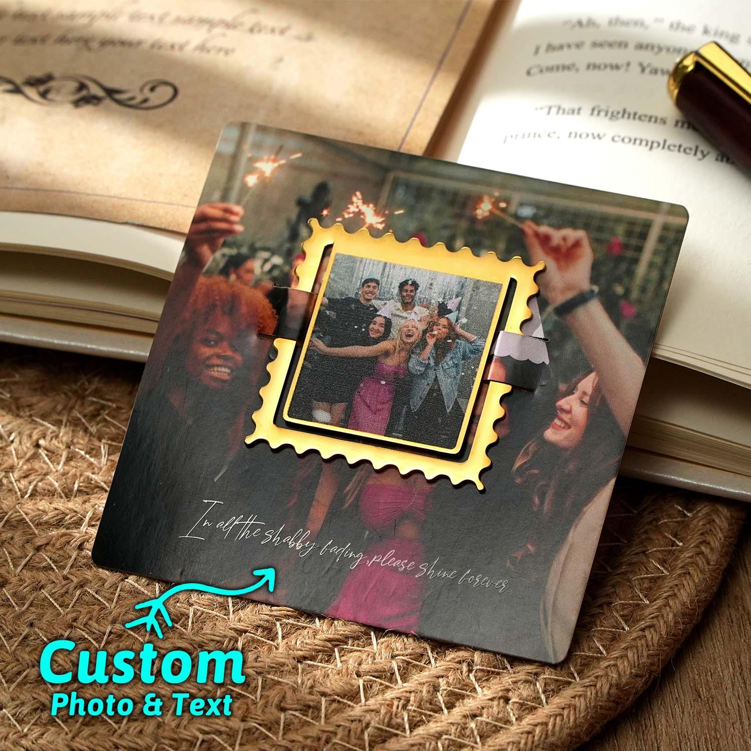 Custom Photo Bookmark Custom Text Metal Bookmark Reading Gift - soufeeluk