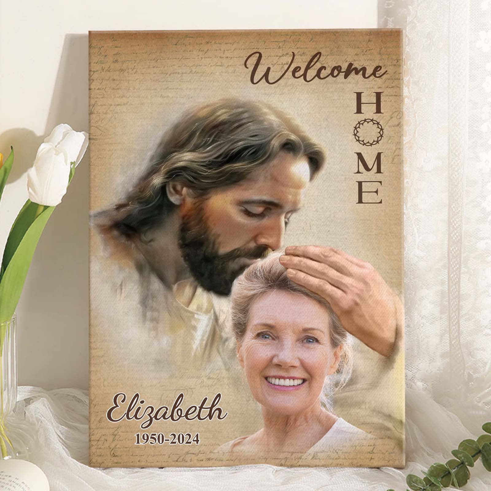 Custom Photo Remembering You With Love Memorial Personalised Custom Vertical Poster Sympathy Gift For Family Members - soufeeluk