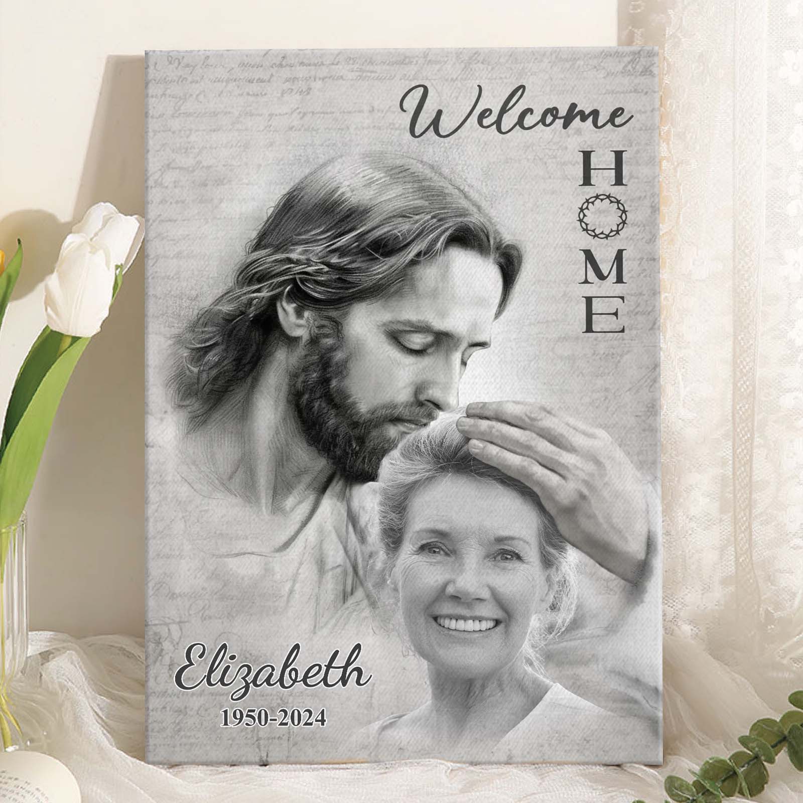 Custom Photo Remembering You With Love Memorial Personalised Custom Vertical Poster Sympathy Gift For Family Members - soufeeluk