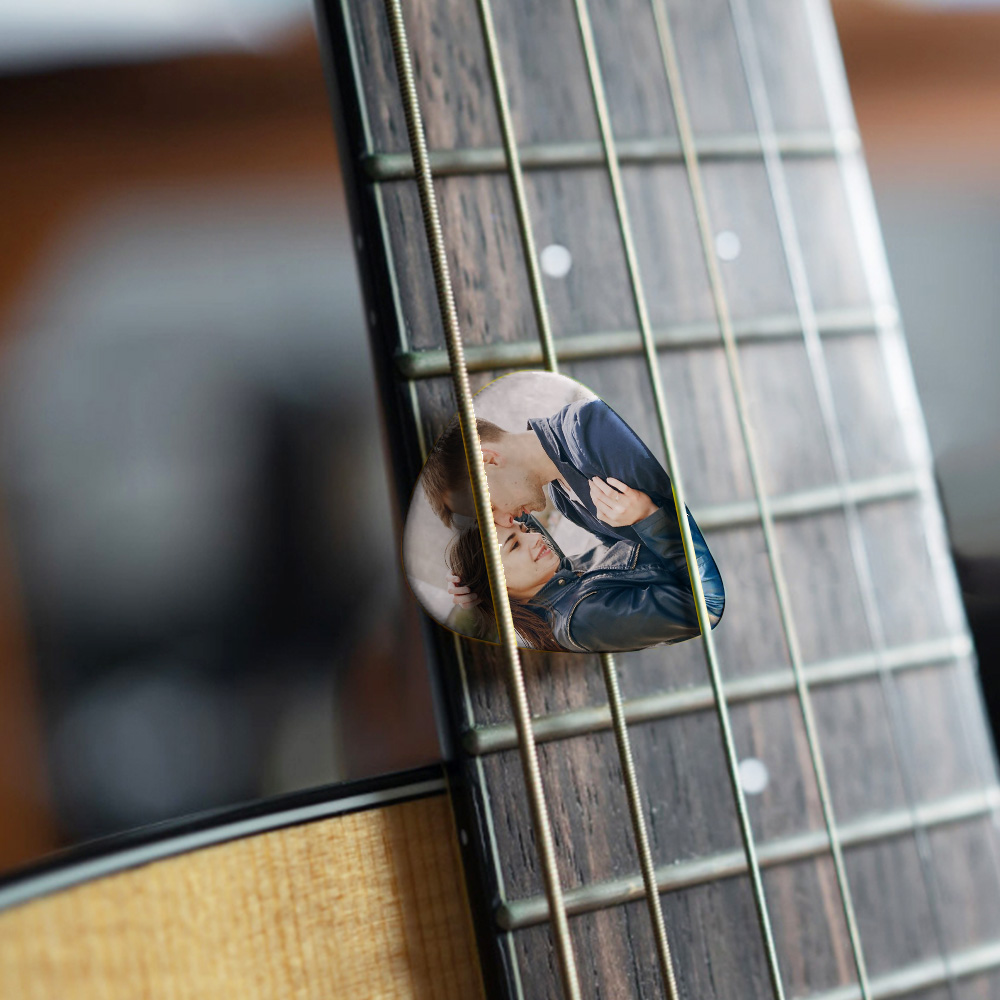 Personalized Photo Guitar Pick Double-Sided Printed with Photo Guitar Pick Gifts 12Pcs For Lovers - soufeeluk