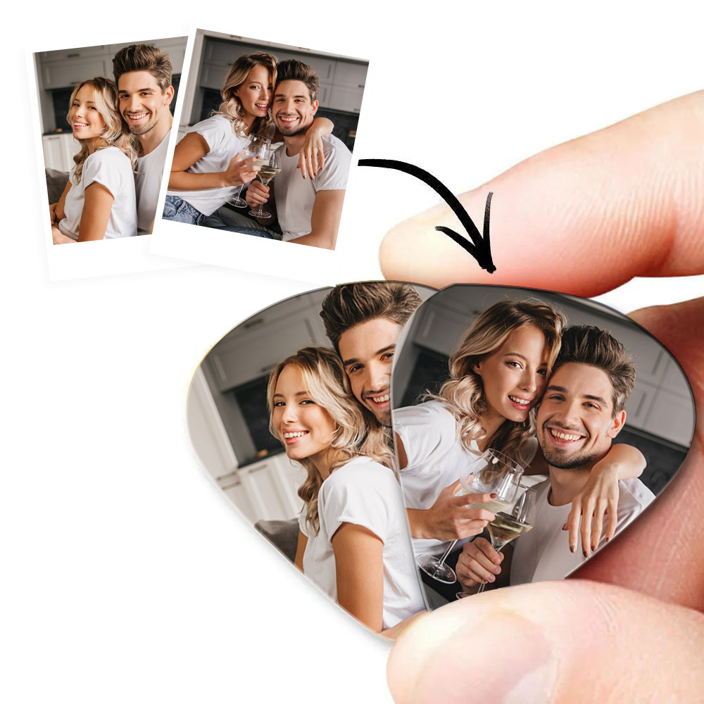 Personalized Photo Guitar Pick Double-Sided Printed with Photo Guitar Pick Gifts 12Pcs For Lovers - soufeeluk