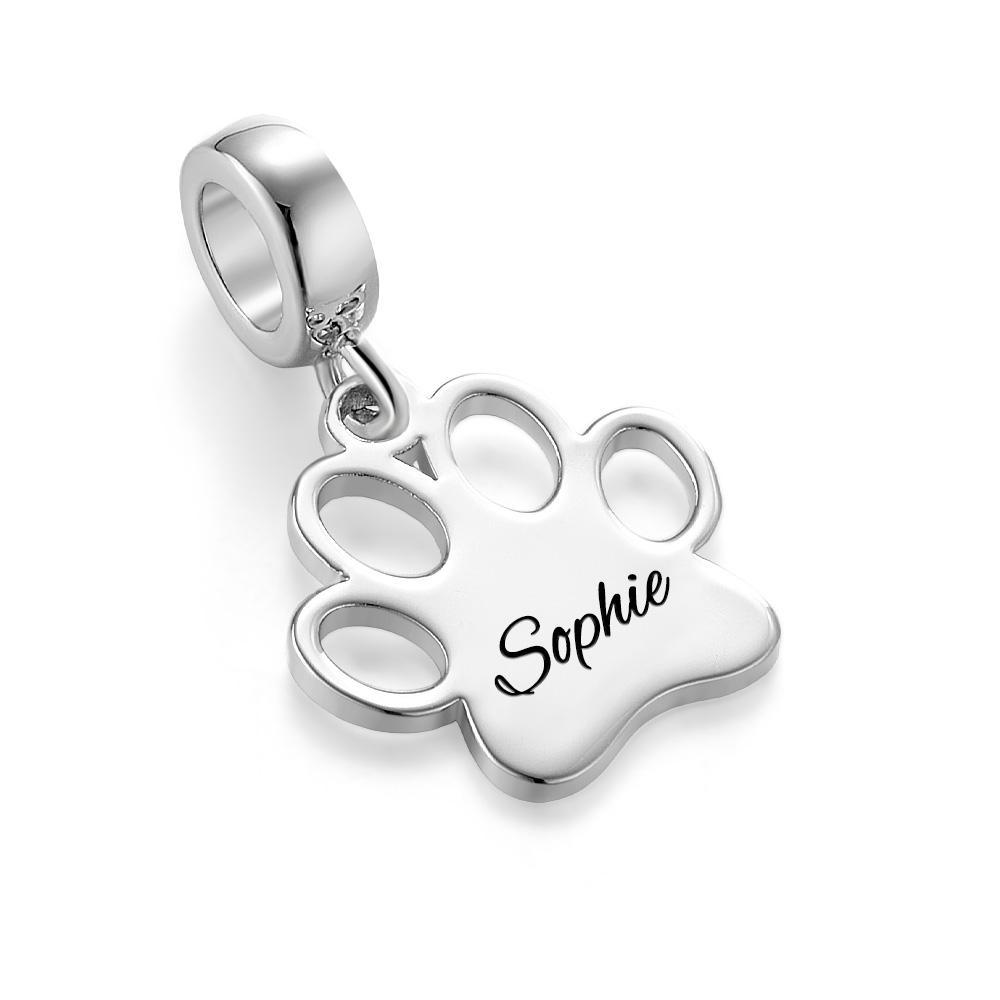Custom Engraved Charm Dog Paw Pendant Gifts - soufeeluk