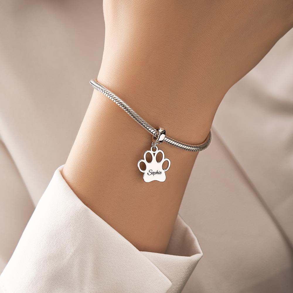 Custom Engraved Charm Dog Paw Pendant Gifts - soufeeluk