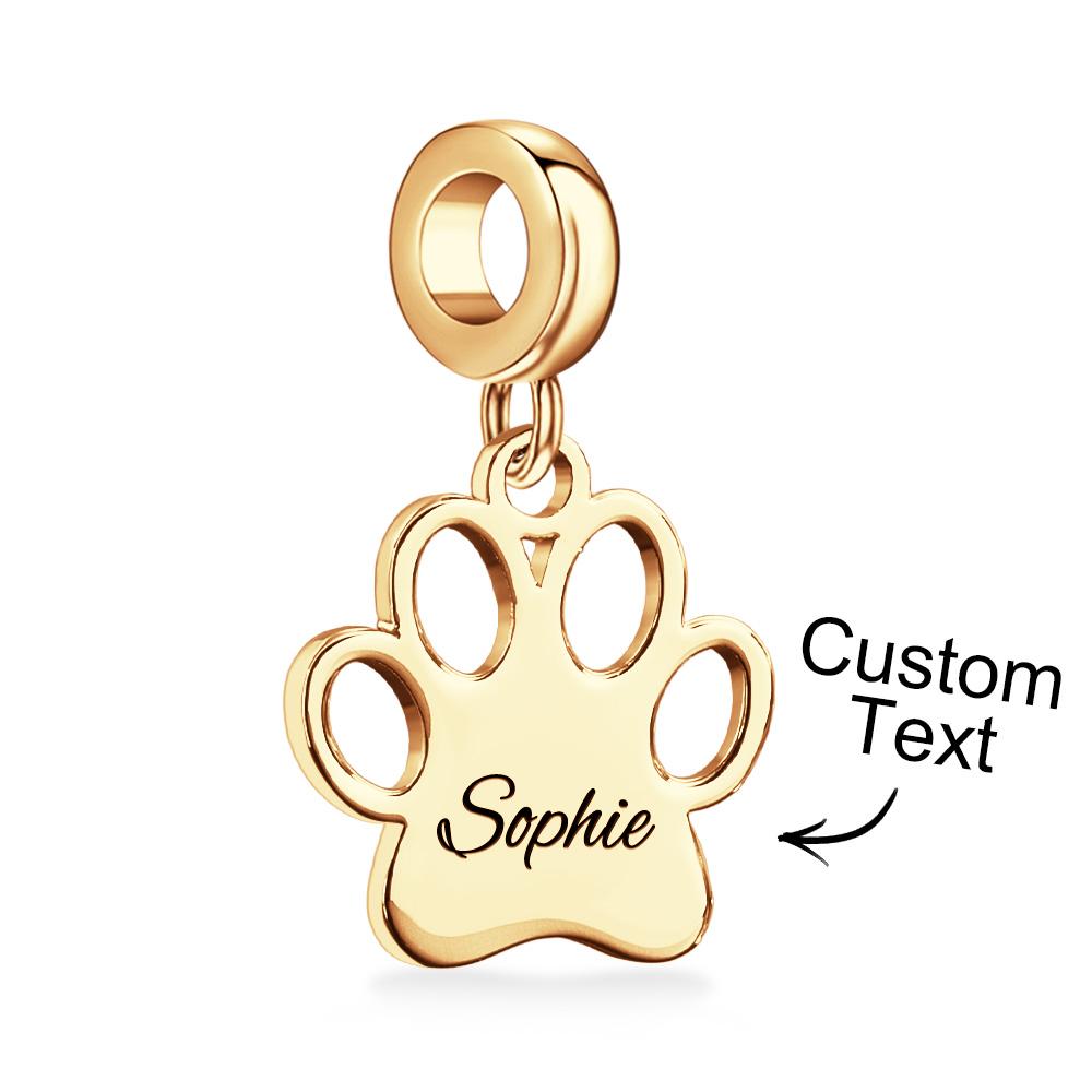 Custom Engraved Charm Dog Paw Pendant Gifts - soufeeluk