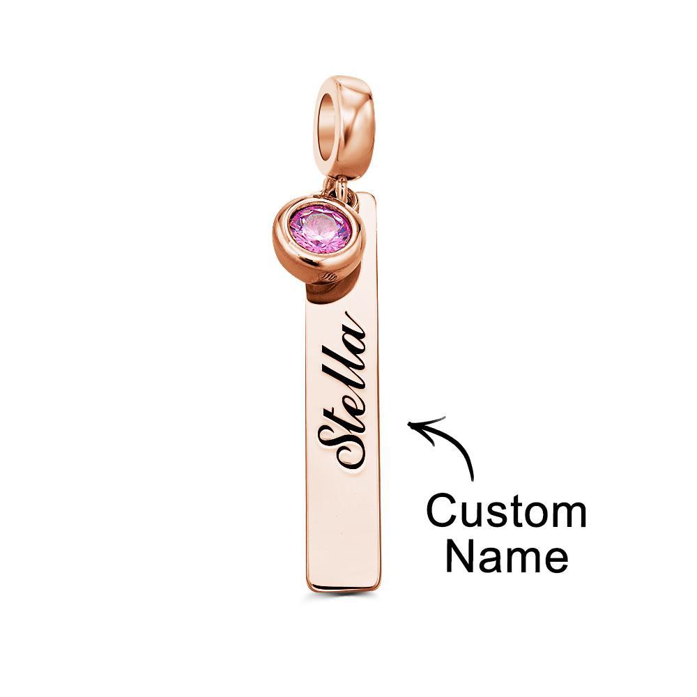 Custom Engraved Birthstone Charm Elegant Gifts For Her - soufeeluk