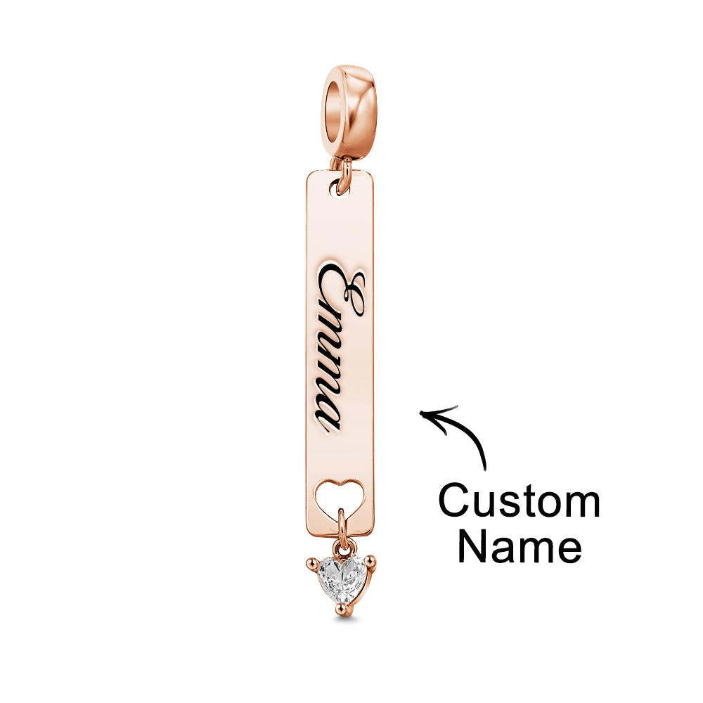 Custom Engraved Birthstone Charm Fashion Pendant Gifts For Her - soufeeluk