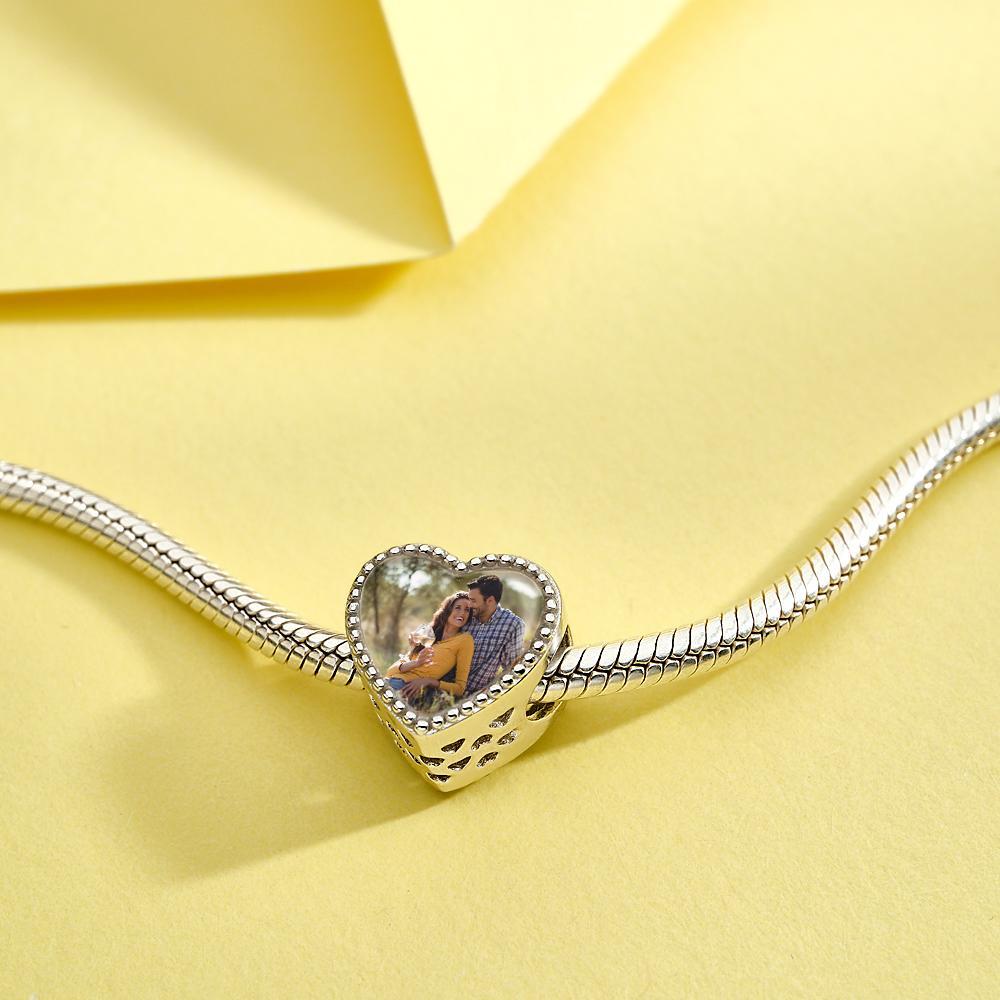 Custom Photo Pawprint Charm Lovely Zircon Pendant Gifts For Pet Lovers - soufeeluk