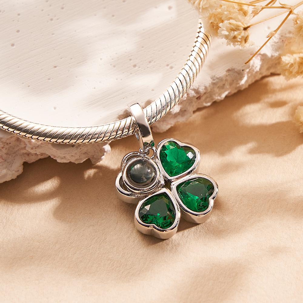Custom Projection Charm Four Leaf Clover Couple Gift - soufeeluk