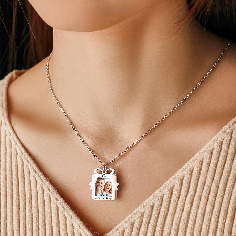 Custom Date Necklace With Picture Inside Cool Jewelry for Christmas Gift - soufeeluk
