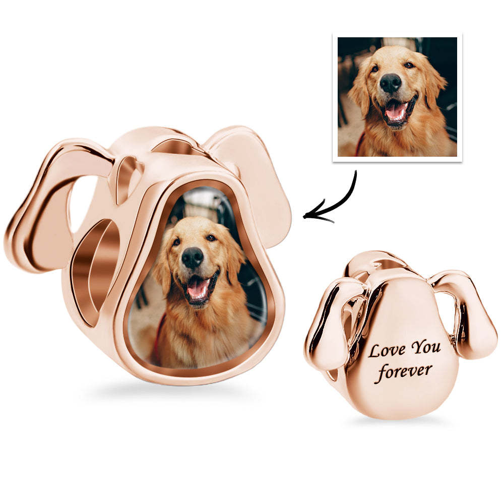 Custom Photo Engraved Charm Cute Dog Gift for Pet Owners - soufeeluk