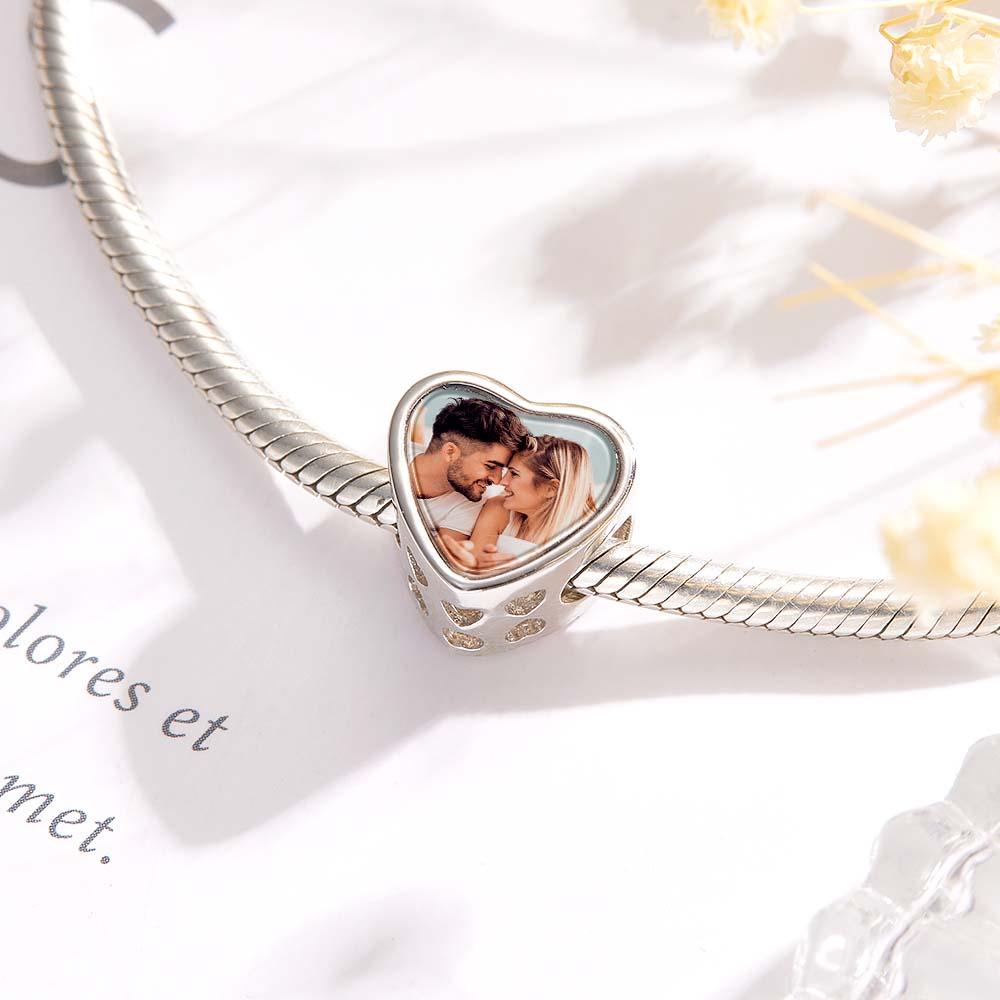 Personalised Photo Charm LET LOVE SHOW YOU THE WAY Theme Heart Colorful Pendant Gifts For Her - soufeeluk