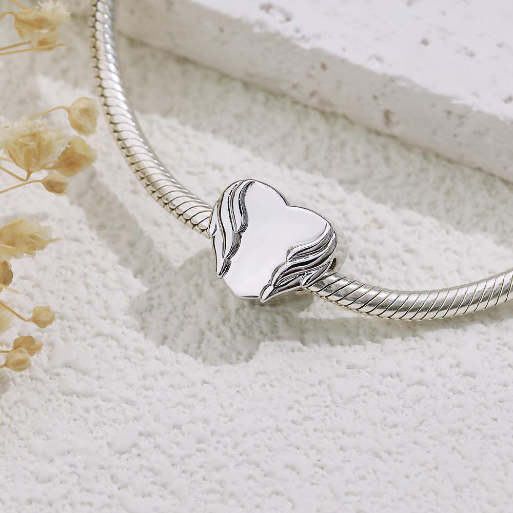 Custom Photo Charm Heart Wing Romantic Gift - soufeeluk