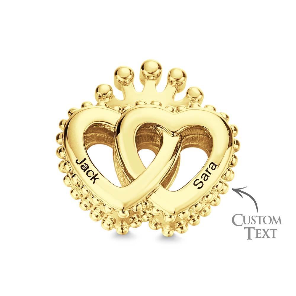 Custom Name Charm for Bracelets Mom Heart Beating Love Charms Gift for Mom Mother's Day Gifts - soufeeluk