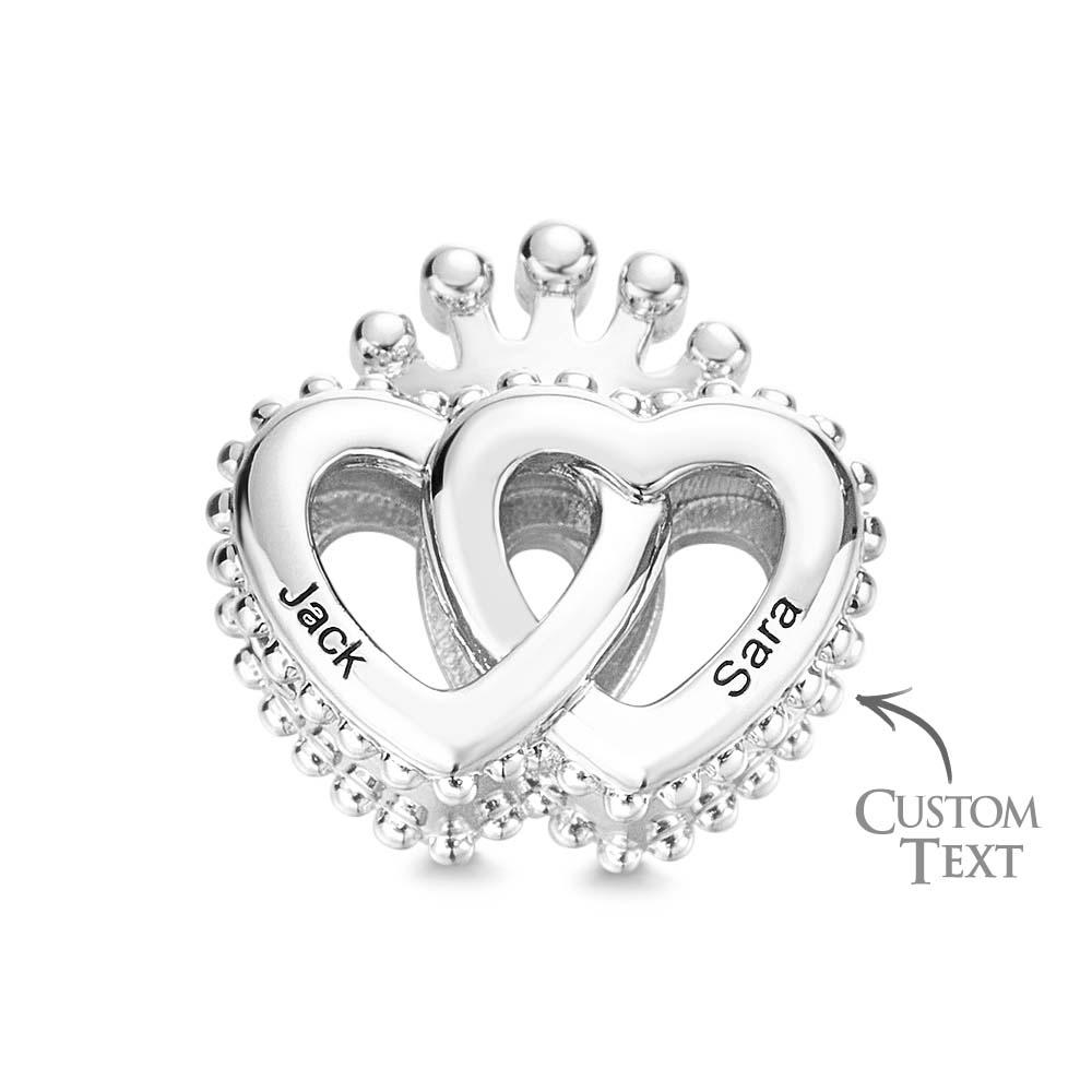Custom Name Charm for Bracelets Mom Heart Beating Love Charms Gift for Mom Mother's Day Gifts - soufeeluk