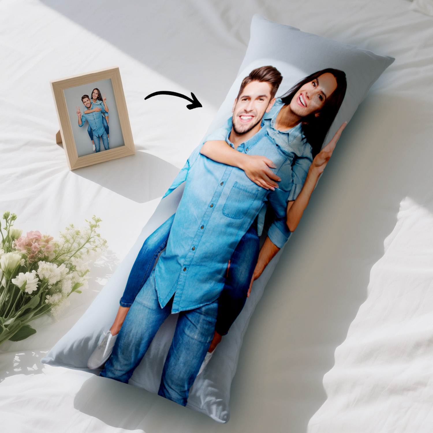 Custom Photo Vertical Pillow Case Gifts for Your Love - soufeeluk