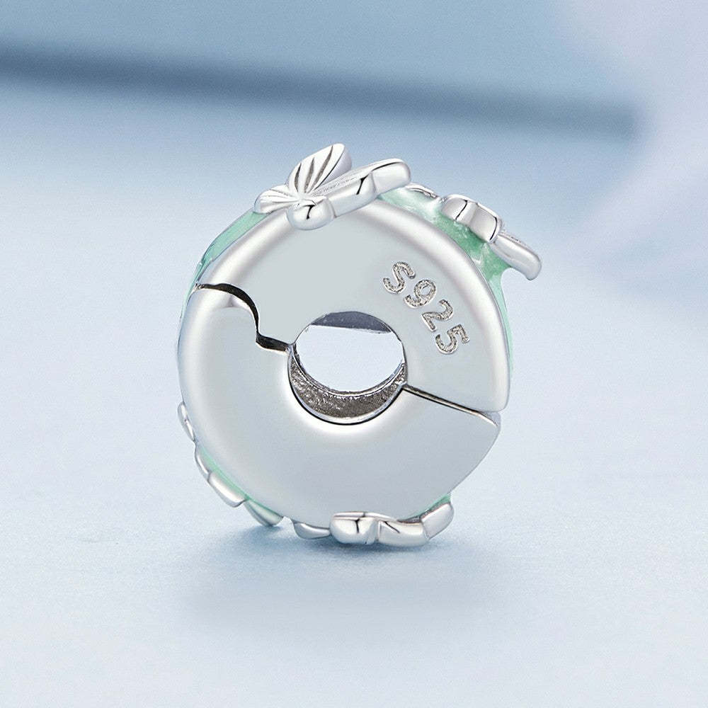 green butterflies stopper charm spacer charm 925 sterling silver dp131