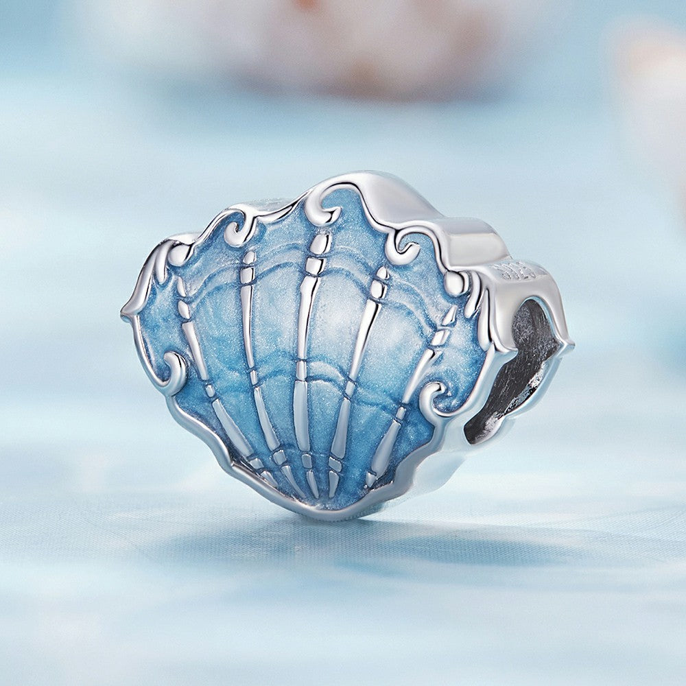 seashells enamel charm 925 sterling silver dy1349