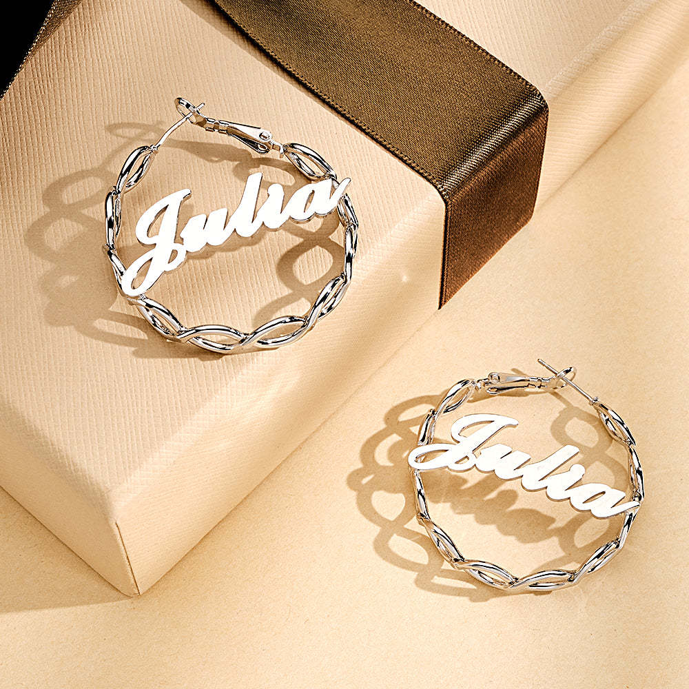 Custom Name Earrings Dream And Persistent - soufeeluk