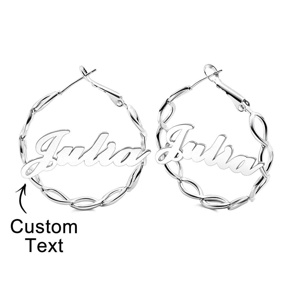Custom Name Earrings Dream And Persistent - soufeeluk