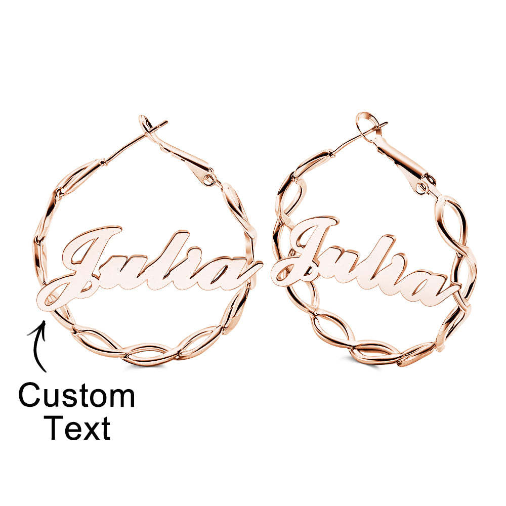 Custom Name Earrings Dream And Persistent - soufeeluk