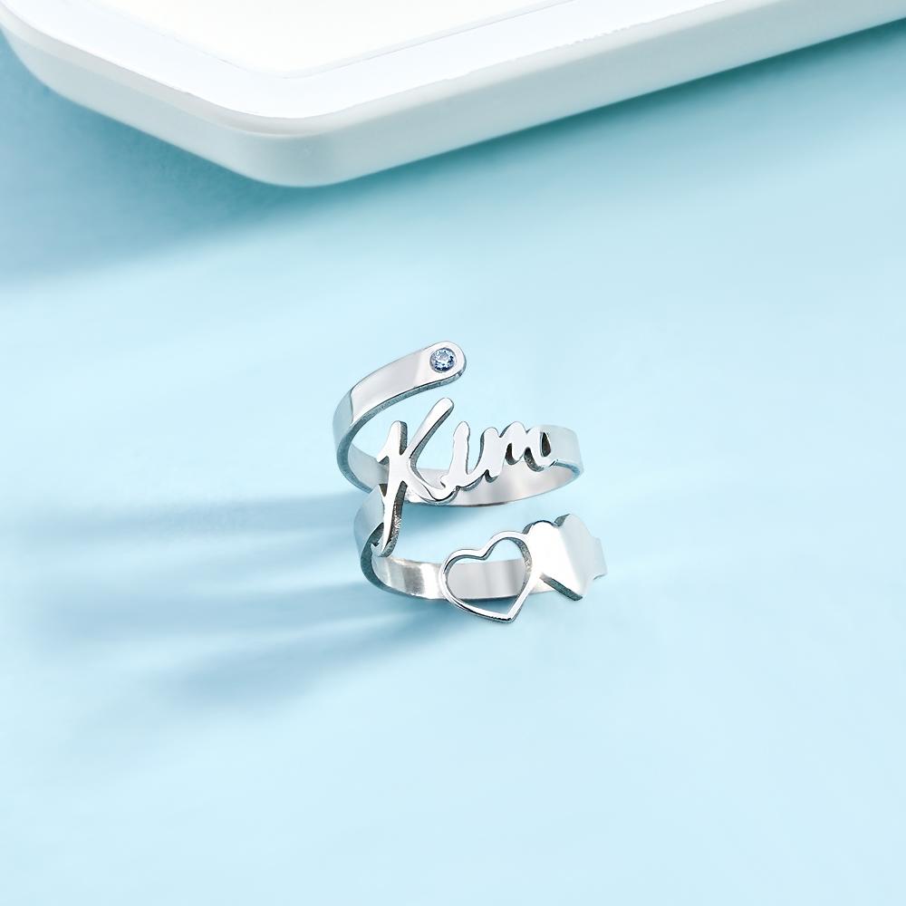 Custom Name Stethoscope Accessory With Birthstone Personalised Heart Hollow Out Name Tag For Nurse - soufeeluk