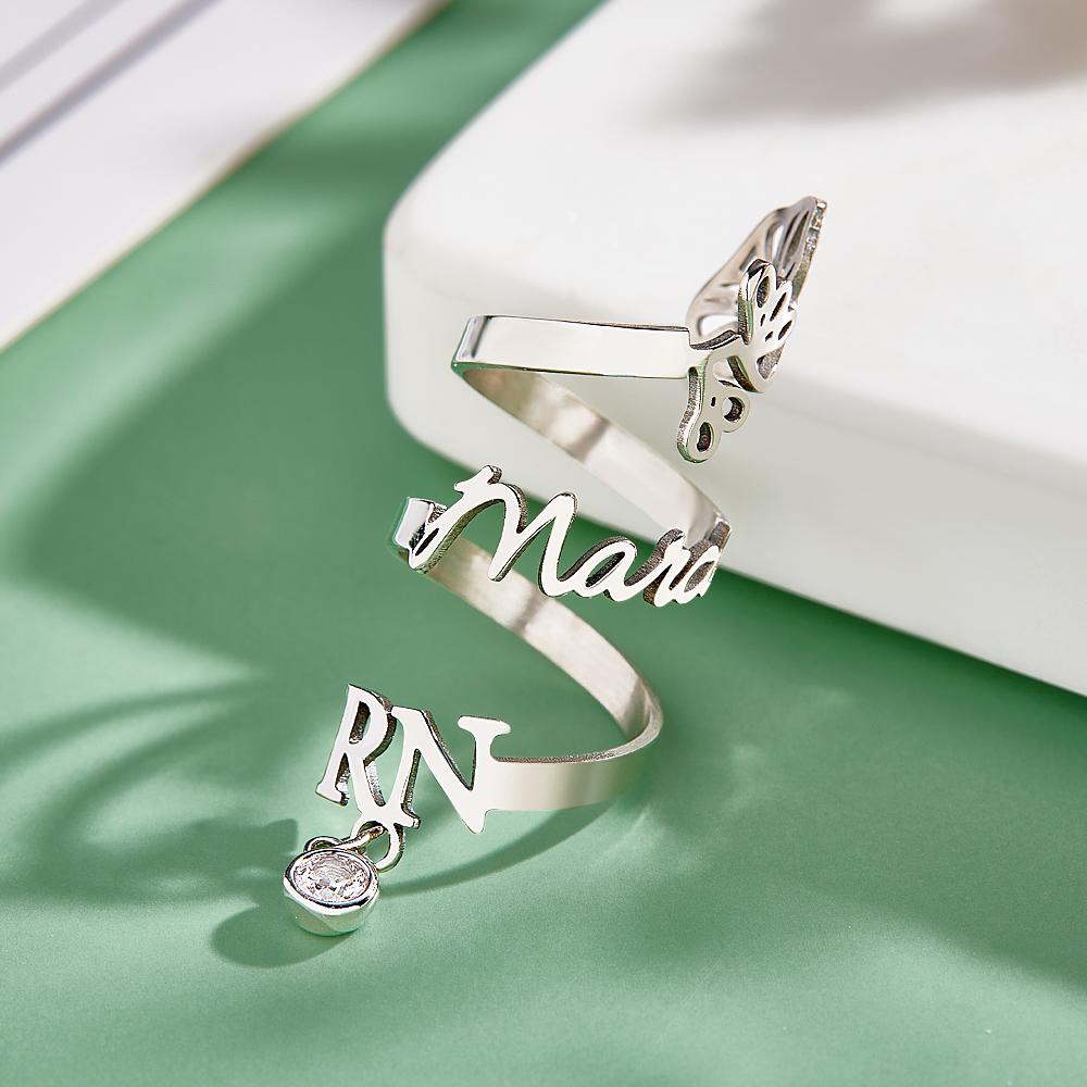 Personalised Stethoscope  Name Tag With Birth Month Flower And Birthstone For Doctor Nurse - soufeeluk