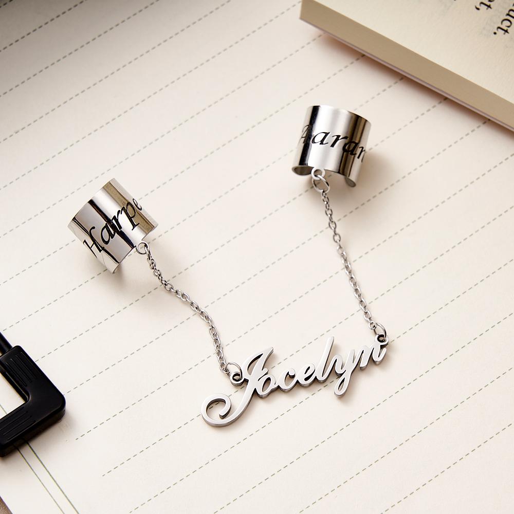 Double Name Tag Custom Engraved Chain Nameplate Stethoscope Decoration For Doctor - soufeeluk