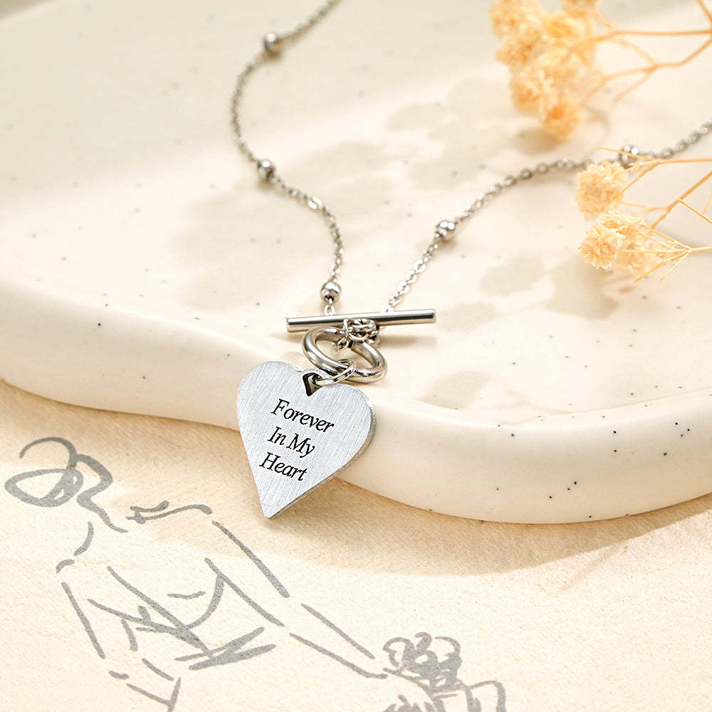 Custom Text Necklace Touch of Love Necklace for Her - soufeeluk