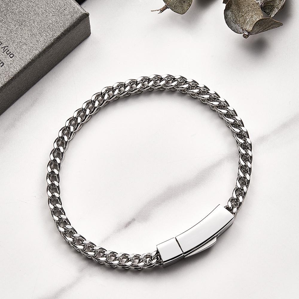 Personalized Name Bar Bracelet Simple Gift for Him - soufeeluk